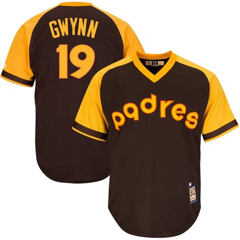 Same style <strong>jersey</strong> "<strong>Tony Gwynn</strong>" wore during the 1997 season while playing for the "San Diego Padres" <strong>Jersey</strong> Features: - Manufactured by "Majestic Athletic" - Officially Licensed Throwback Series - 100% polyester heavyweight "Double Knit" fabric - Full button front style. . Tony gwynn jerseys